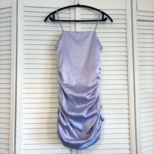 NWT Streetwear Society Lavender Purple Ruched Body-con Mini Dress Size Small S